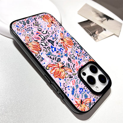 Abstract leopard print flowers | 075
