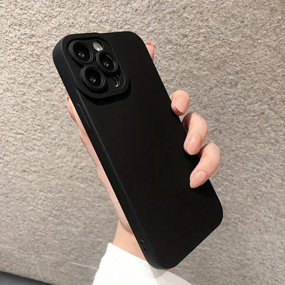 A Solid Black Phone Case Is Compatible with Iphone Models 15, 14, 13, 12, 11 Pro Max, X, XS Max, XR, 14 Plus, And 15 Plus.
