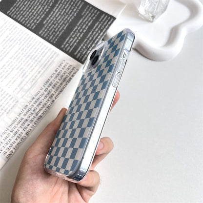 Blue and white checkerboard pattern |   026
