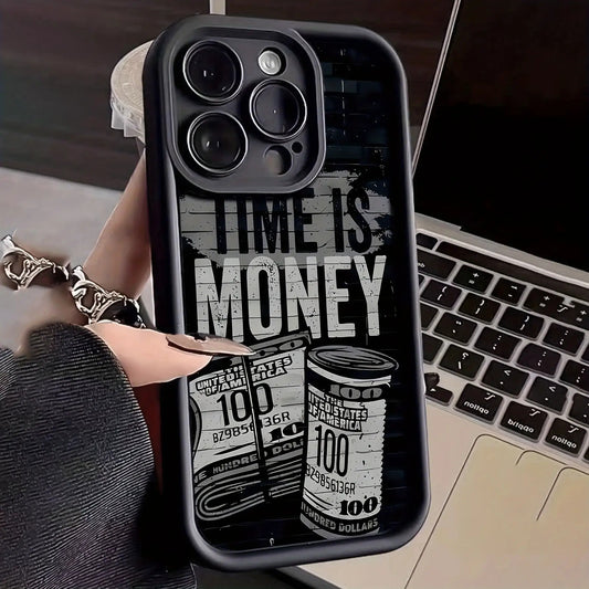 Banknote Black Shockproof Frosted Full Cover Anti-Fall Mobile Phone Case Suitable for Apple 15PROMAX/15PLUS/15PRO/15/14PROMAX/14PLUS/14PRO/14/13PROMAX/13PRO/13/12PROMAX/12PRO/12 11PROMAX/11PRO/11/XSMAX/XR/XS/7#8PLUS/7#8 Protective Case Transparent Shockpr