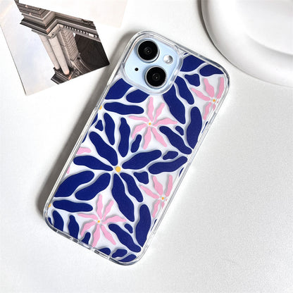 Powder Blue Abstract Flowers | 025