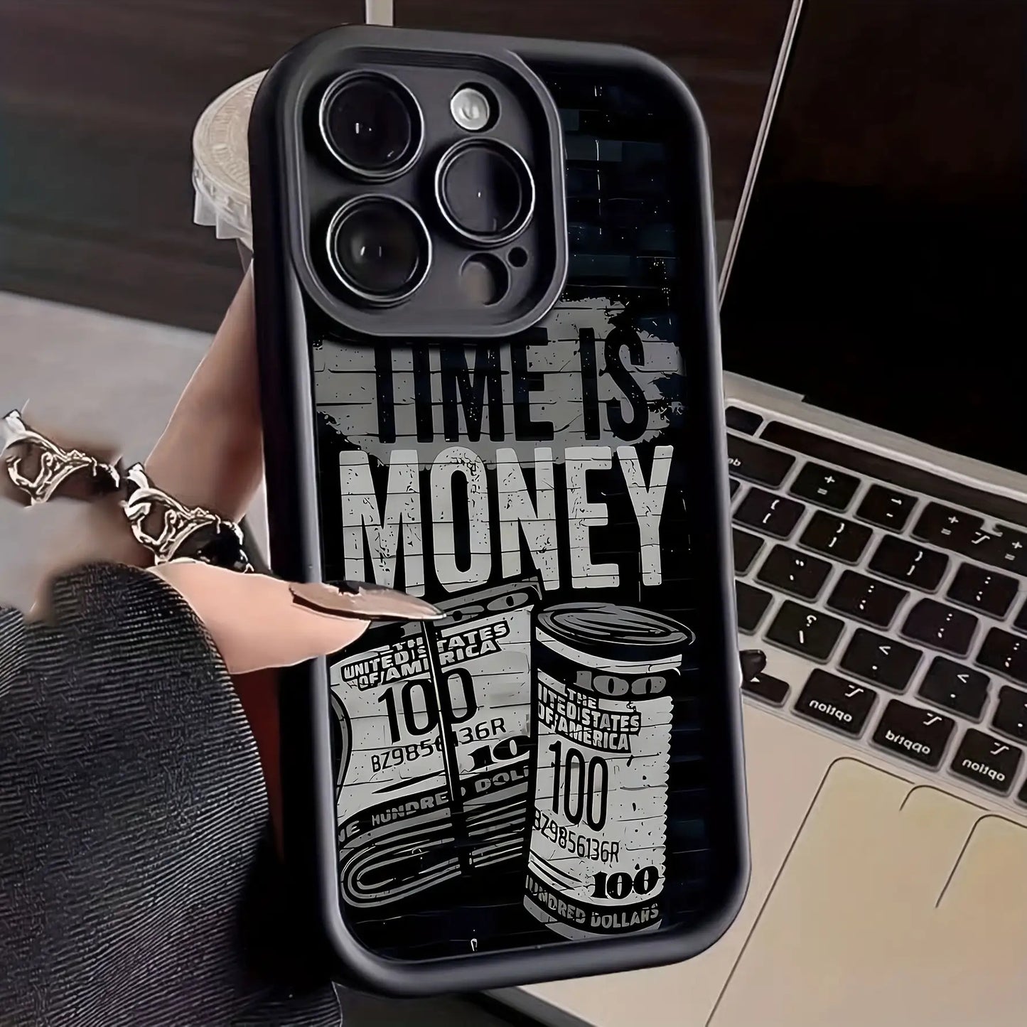Banknote Black Shockproof Frosted Full Cover Anti-Fall Mobile Phone Case Suitable for Apple 15PROMAX/15PLUS/15PRO/15/14PROMAX/14PLUS/14PRO/14/13PROMAX/13PRO/13/12PROMAX/12PRO/12 11PROMAX/11PRO/11/XSMAX/XR/XS/7#8PLUS/7#8 Protective Case Transparent Shockpr