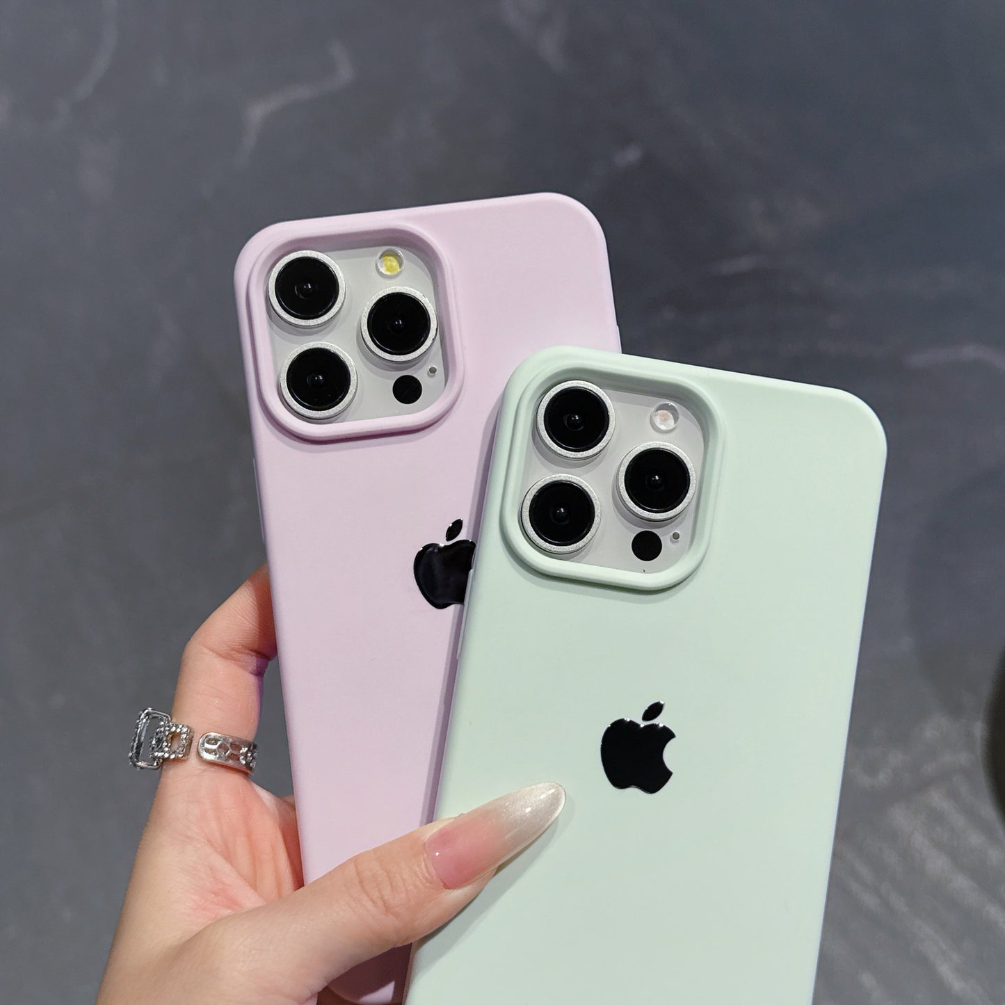 Imitation Silicone Large Hole+ Label Compatible with 16 Pro, 15 Pro Full Coverage Ultra-thin Minimalist 14 Pro High-end Feel Anti-fingerprint 13 Pro
