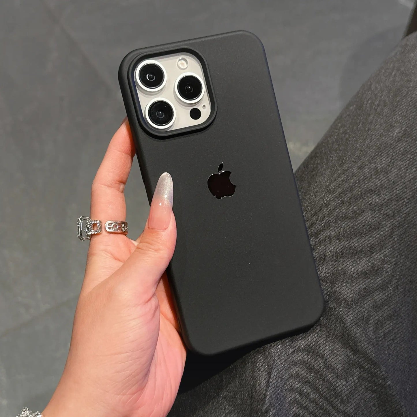 Imitation Silicone Large Hole+ Label Compatible with 16 Pro, 15 Pro Full Coverage Ultra-thin Minimalist 14 Pro High-end Feel Anti-fingerprint 13 Pro