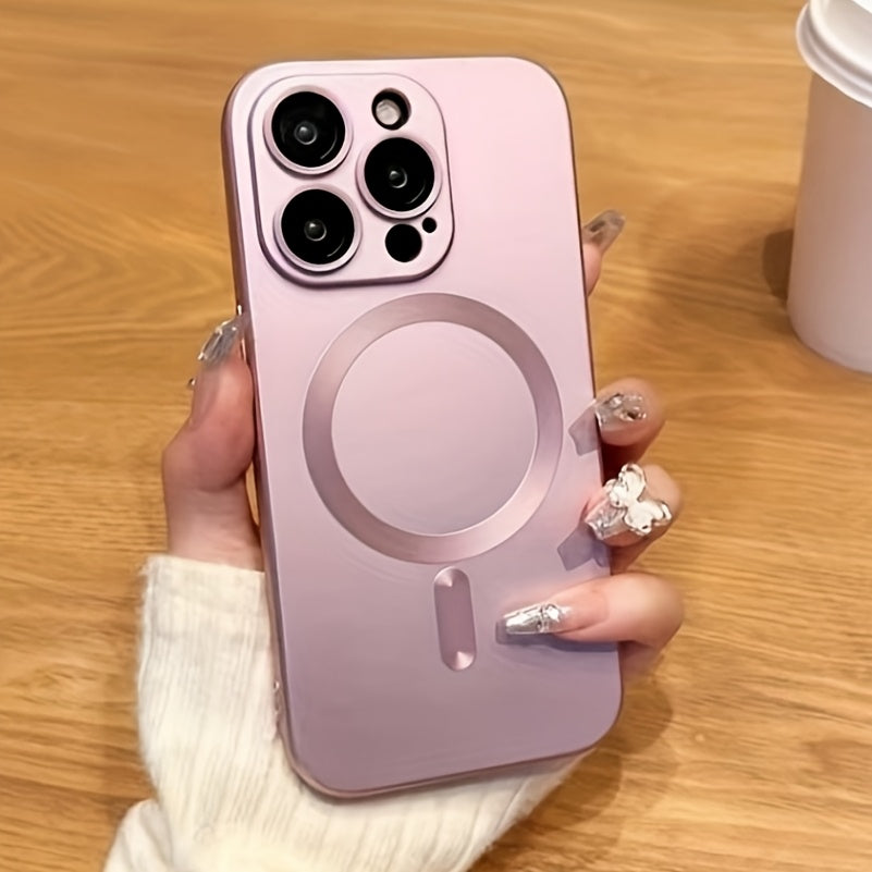 Colorful Candy Shockproof TPU Matte Soft Phone Case, for iPhone 16/ 15/ 14/ 13/ 12/ 11 Plus/ Pro/ Pro Max - Magnetic Matte Bumper Lens Protection Cover - for iPhone Users - Everyday Use - Perfect Gift for Tech Lovers