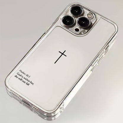 1pc of Transparent Phone Case with Bible Text Design, Compatible with Iphone 16, 15, 14, 13, 12, 11, X Pro Max Plus Mini, Made of Soft TPU for Phone Protection.