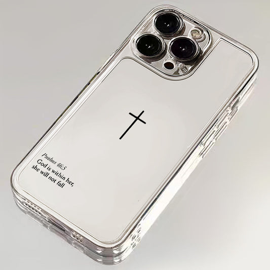 1pc of Transparent Phone Case with Bible Text Design, Compatible with Iphone 16, 15, 14, 13, 12, 11, X Pro Max Plus Mini, Made of Soft TPU for Phone Protection.