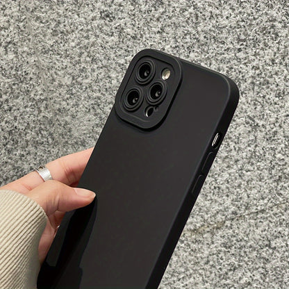 A Solid Black Phone Case Is Compatible with Iphone Models 15, 14, 13, 12, 11 Pro Max, X, XS Max, XR, 14 Plus, And 15 Plus.