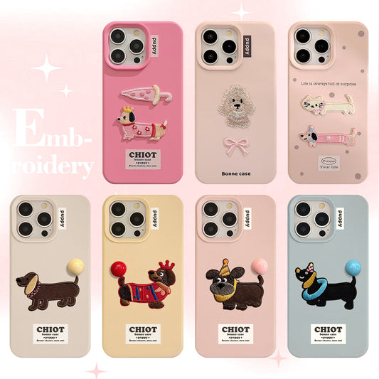 Embroidered Dachshund Dog Set | 128