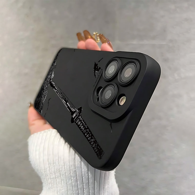 The sword Creative pattern protective case suitable for Apple, suitable for iPhone 11, 12, 13, 14, 15 16 Plus, Pro, Max, X, Xr, Xs Max, 7 Plus, 8 Plus. New all Suitable for giving gifts to family and friends phone case for couples