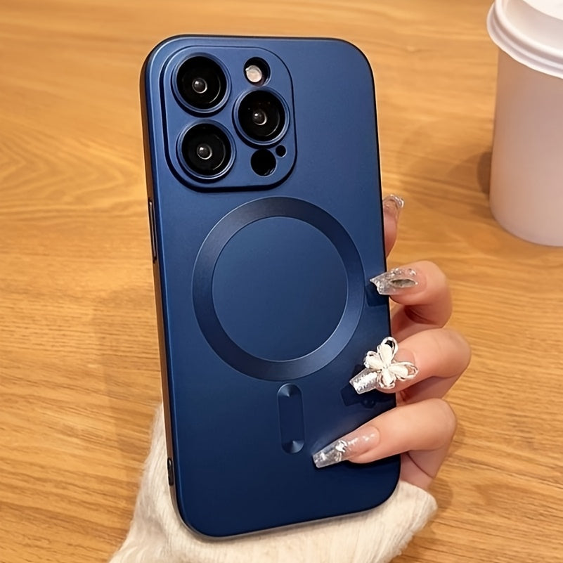 Colorful Candy Shockproof TPU Matte Soft Phone Case, for iPhone 16/ 15/ 14/ 13/ 12/ 11 Plus/ Pro/ Pro Max - Magnetic Matte Bumper Lens Protection Cover - for iPhone Users - Everyday Use - Perfect Gift for Tech Lovers