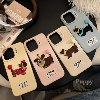 Embroidered Dachshund Dog Set | 128