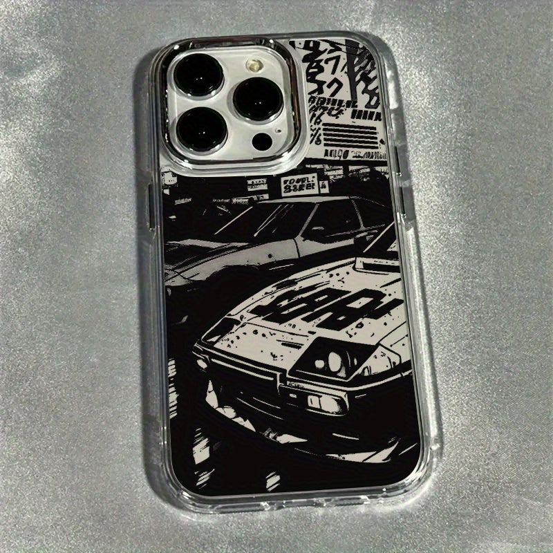 Parallel Racing Mobile Phone Case for iPhone 16, Suitable for iPhone 16 Pro Max/16Plus/16Pro/iPhone 15 Pro Max/15Plus/15Pro/14Plus/14Promax/14Pro/iPhone13 Pro Max/13Pro/12Pro/12ProMax/11ProMax/11Pro/iPhone 11 Soft Shell, iPhone XS Anti-fall 8 Plus/7 Plus