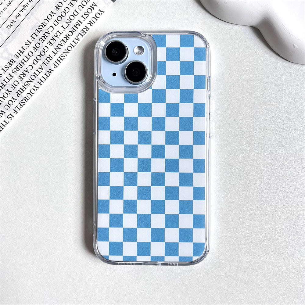 Blue and white checkerboard pattern |   026