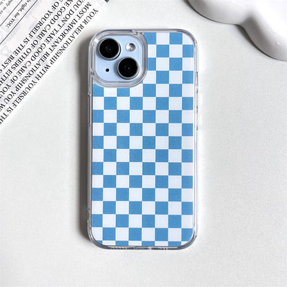 Blue and white checkerboard pattern |   026