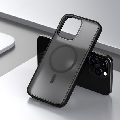 High-end matte skin-touch black mobile phone case suitable for iPhone 16 15 14 13 12 11 Pro Max Plus supports magnetic suction wireless charging matte translucent anti-shock and anti-fall Apple mobile phone case