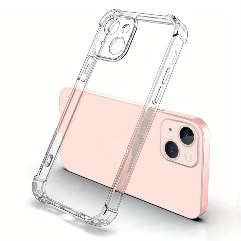 Durable And Cushioned Transparent Phone Cover for Iphone Models 14, 13, 12, 11 Pro Max, X, XS, XR, 6, 6S, 7, 8 Plus, Offering Protection for The Back.