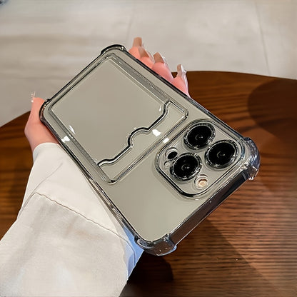 Durable Transparent TPU Phone Case with Card Slot Compatible with Iphone 15/14/13/12/11 Series - Clear Shockproof Back Cover, Compatible with Iphone 11/11 Pro/11 Pro Max/12/12 Pro/12 Pro Max/13/13 Pro/13 Pro Max/14/14 Plus/14 Pro/14 Pro Max/15/15 Plus/15