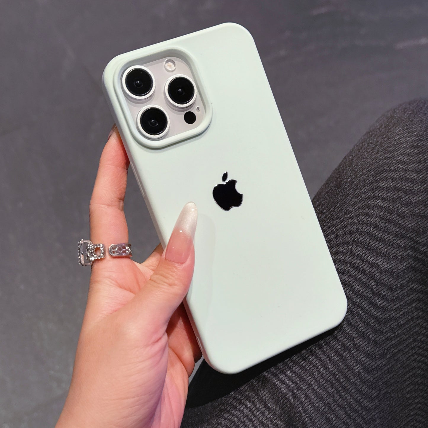 Imitation Silicone Large Hole+ Label Compatible with 16 Pro, 15 Pro Full Coverage Ultra-thin Minimalist 14 Pro High-end Feel Anti-fingerprint 13 Pro