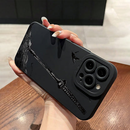 The sword Creative pattern protective case suitable for Apple, suitable for iPhone 11, 12, 13, 14, 15 16 Plus, Pro, Max, X, Xr, Xs Max, 7 Plus, 8 Plus. New all Suitable for giving gifts to family and friends phone case for couples