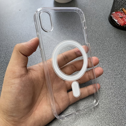 The Transparent Magnetic Phone Case Is Suitable for High-Definition Clarity And Does Not Interfere with The Screen Protector for Apple Iphone Models from X to 16 Series, Featuring a Hard Back And Soft Edges.