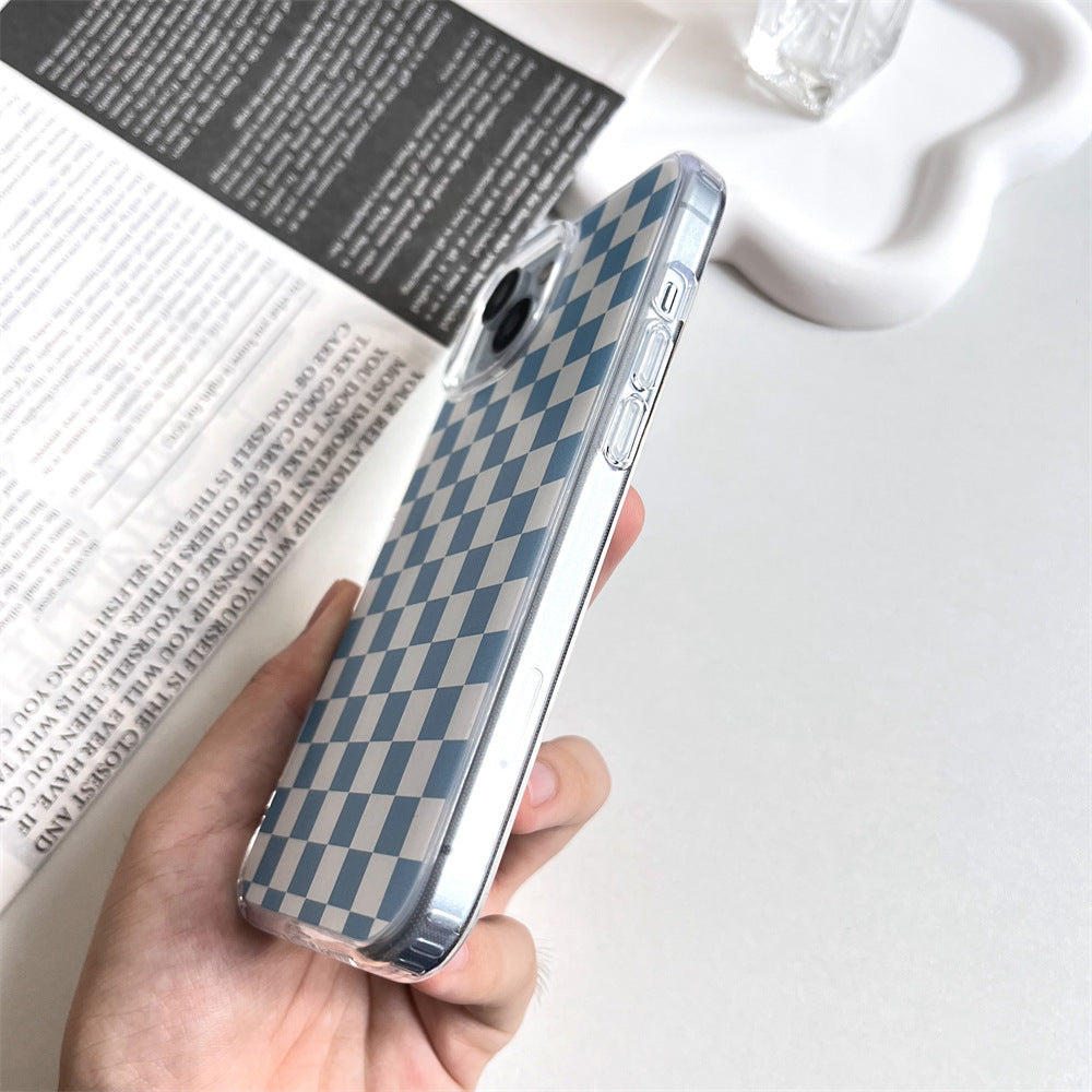 Blue and white checkerboard pattern |   026