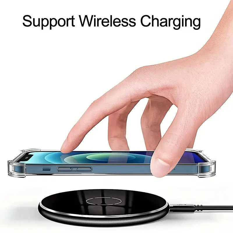 Durable And Cushioned Transparent Phone Cover for Iphone Models 14, 13, 12, 11 Pro Max, X, XS, XR, 6, 6S, 7, 8 Plus, Offering Protection for The Back.