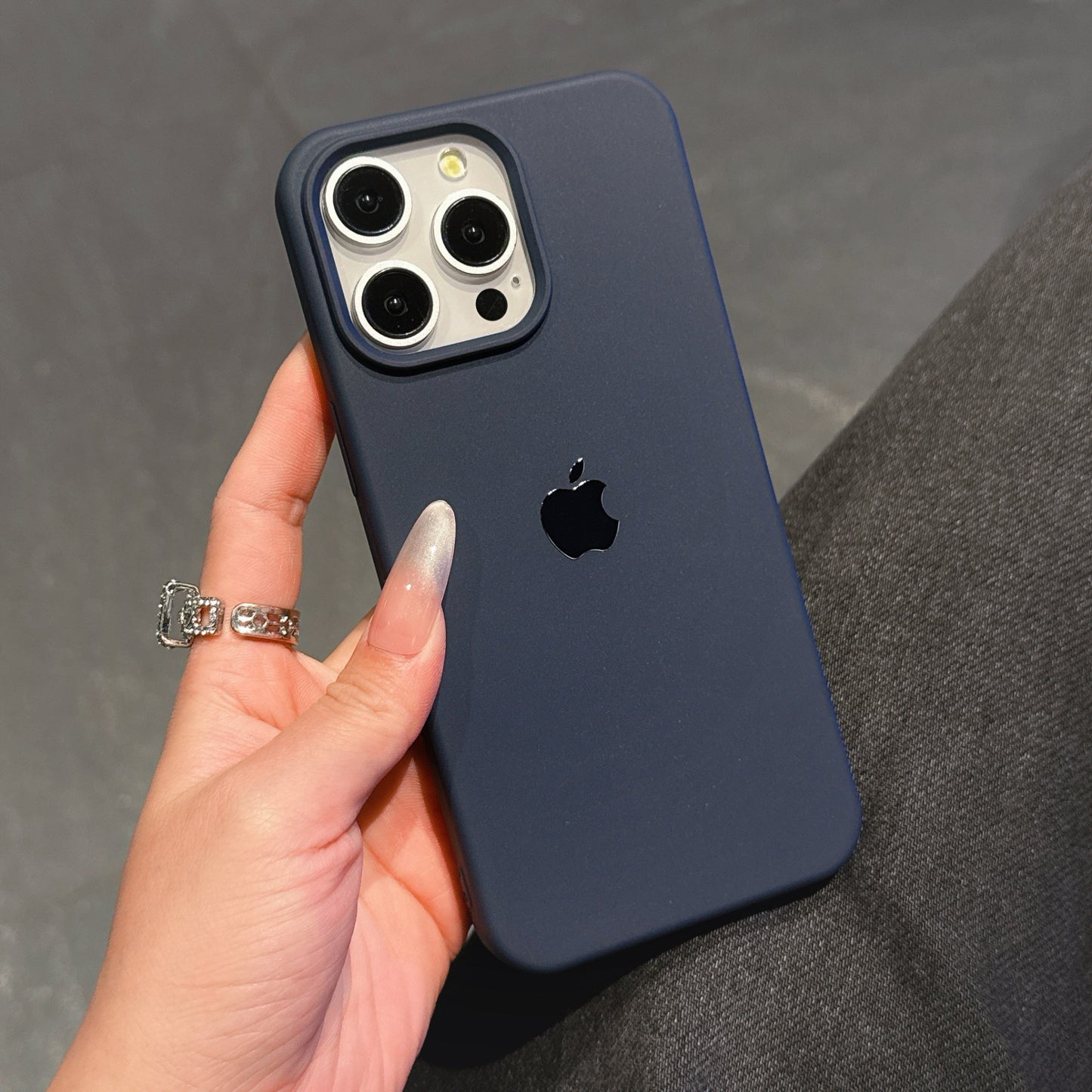 Imitation Silicone Large Hole+ Label Compatible with 16 Pro, 15 Pro Full Coverage Ultra-thin Minimalist 14 Pro High-end Feel Anti-fingerprint 13 Pro
