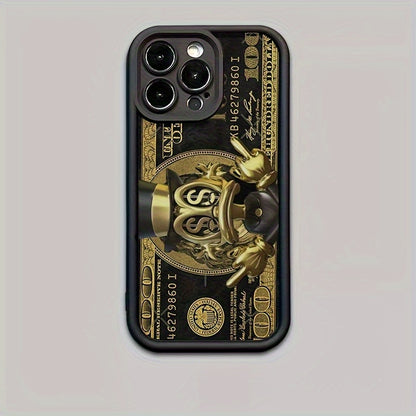 New Black Phone Case with Dollar Pattern, David, Trendy INS Style, Shockproof, Non-Slip, Lightweight, New Fashion Design, Unisex Premium Protective Hard Shell Suitable for iPhone 16 for iPhone 16 Promax for iPhone 15 Pro for iPhone 14 Plus for iPhone 13 1