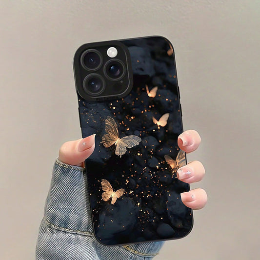 1 Exquisite Butterfly Colorful Shockproof Mobile Phone Case, Suitable for Apple iPhone 16 15 14 13 12 11Pro Max Mobile Phone Protection Case, iPhone XS XR X 8 7 Plus Christmas and Halloween Gifts for Family and Girlfriend Birthday