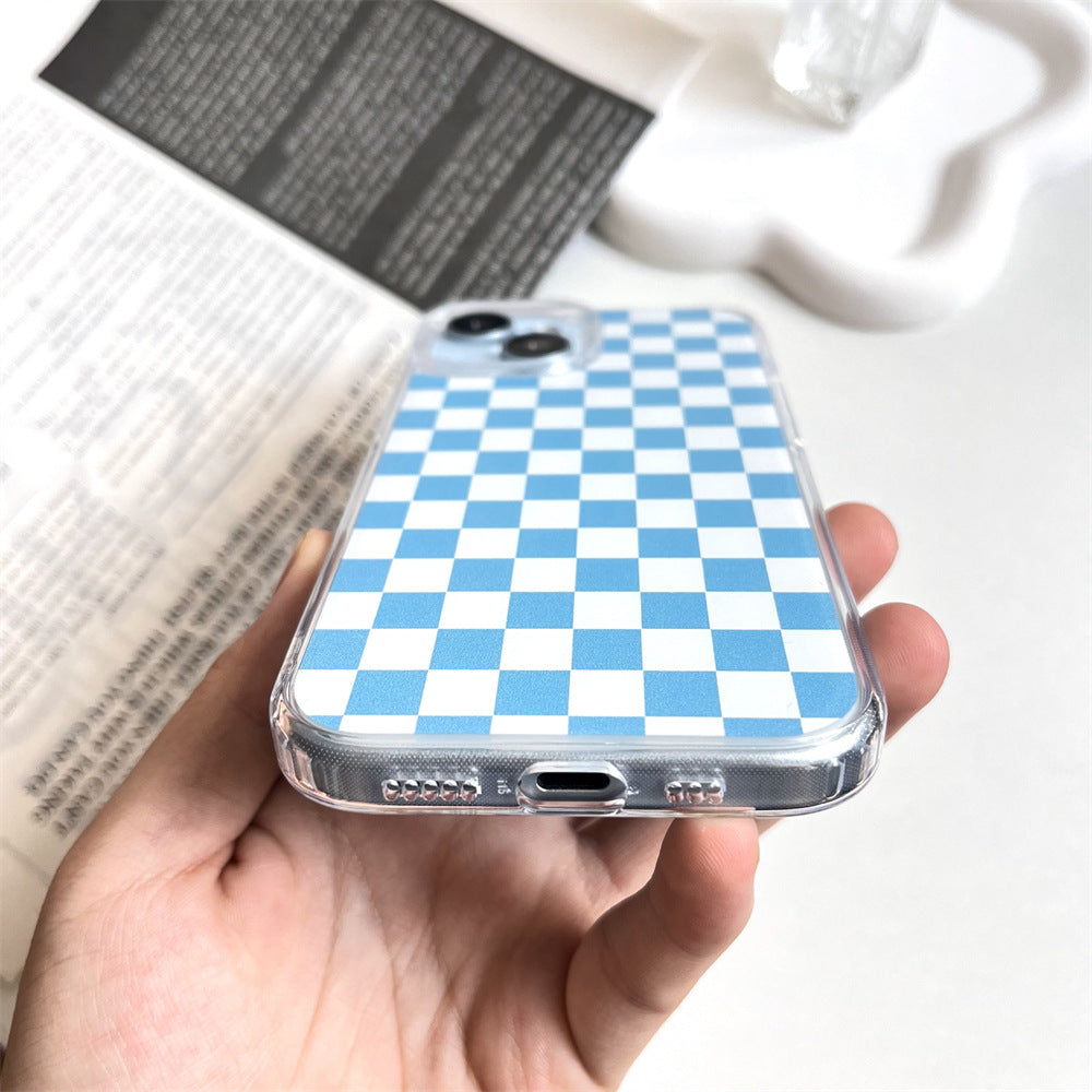 Blue and white checkerboard pattern |   026