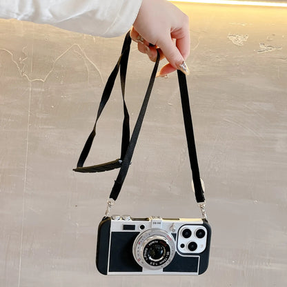 3D Camera Phone Case Suitable for iPhone 14 Pro Max Apple 13 with Lanyard Plus Soft 11/12/X/XS/XR/XSMAX