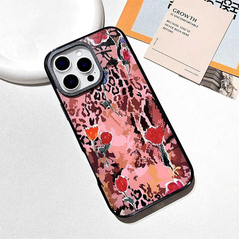 Brown leopard print tulip | 071
