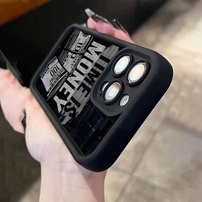 Banknote Black Shockproof Frosted Full Cover Anti-Fall Mobile Phone Case Suitable for Apple 15PROMAX/15PLUS/15PRO/15/14PROMAX/14PLUS/14PRO/14/13PROMAX/13PRO/13/12PROMAX/12PRO/12 11PROMAX/11PRO/11/XSMAX/XR/XS/7#8PLUS/7#8 Protective Case Transparent Shockpr