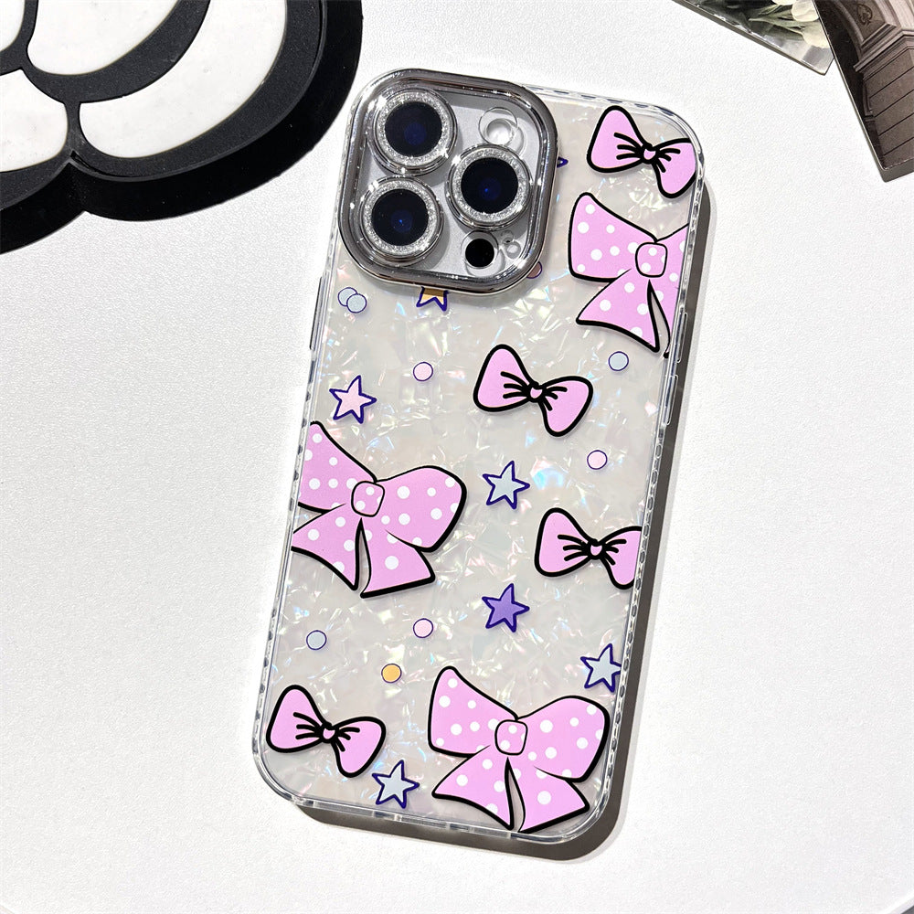 Pink polka dot bow | 084