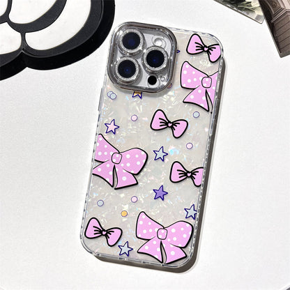 Pink polka dot bow | 084