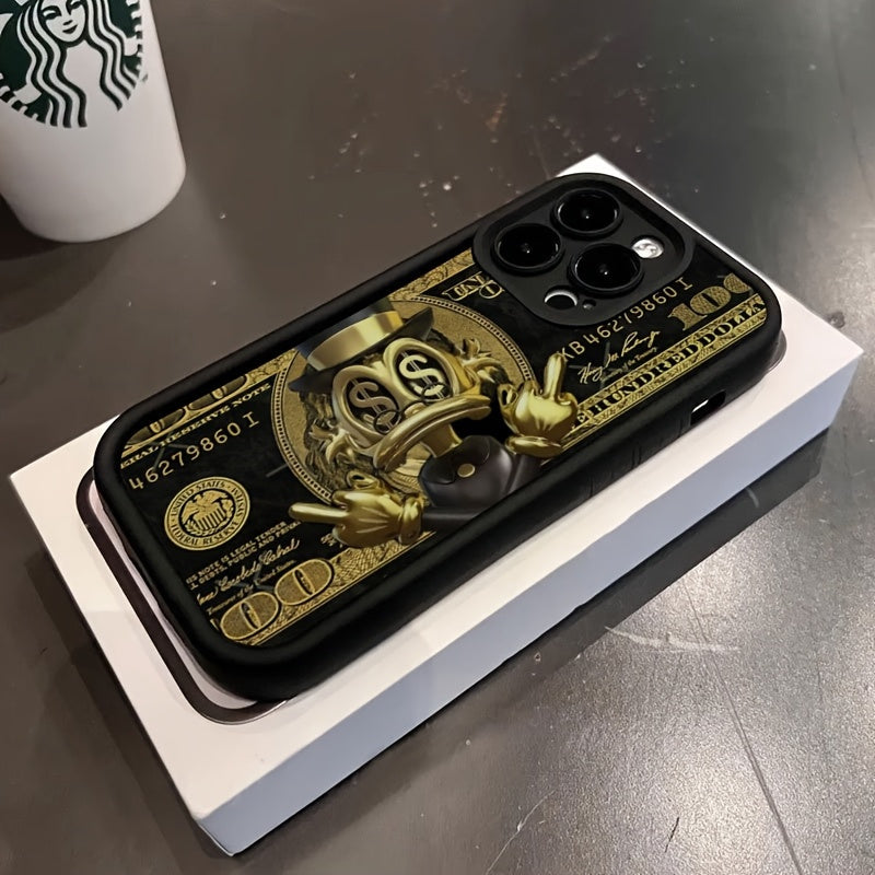 New Black Phone Case with Dollar Pattern, David, Trendy INS Style, Shockproof, Non-Slip, Lightweight, New Fashion Design, Unisex Premium Protective Hard Shell Suitable for iPhone 16 for iPhone 16 Promax for iPhone 15 Pro for iPhone 14 Plus for iPhone 13 1
