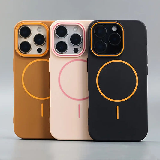 The New Upgrade Soft TPU Matte Magnetic Wireless Charging Phone Case Sutible for iPhone 16 15 14 13 12 11 Pro Max Plus Featuring A Luxurious Shockproof Back Cover Accessory