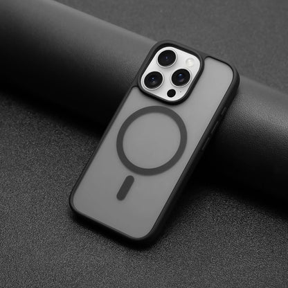 High-end matte skin-touch black mobile phone case suitable for iPhone 16 15 14 13 12 11 Pro Max Plus supports magnetic suction wireless charging matte translucent anti-shock and anti-fall Apple mobile phone case