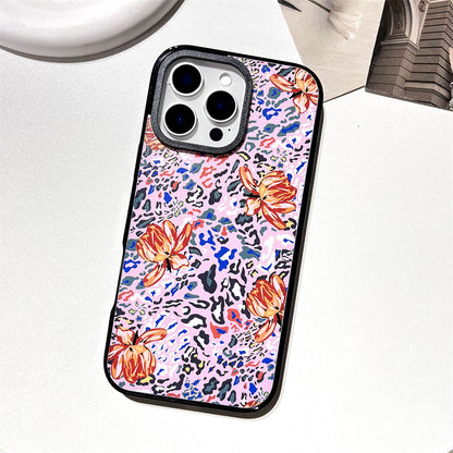 Abstract leopard print flowers | 075