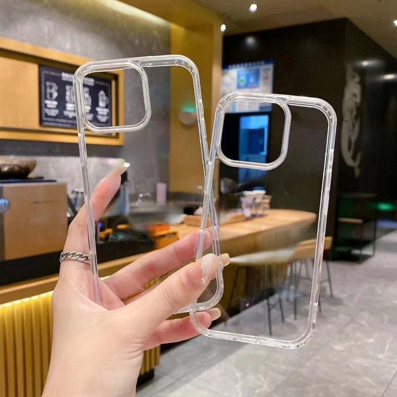 [Luxury TPU Case] iPhone Luxury Clear Soft TPU Shockproof Case | for 16 15 14 13 12 11 Pro Max 16 15 14 Plus 13 12 Mini X XS Max XR 8 7 Plus Back Cover