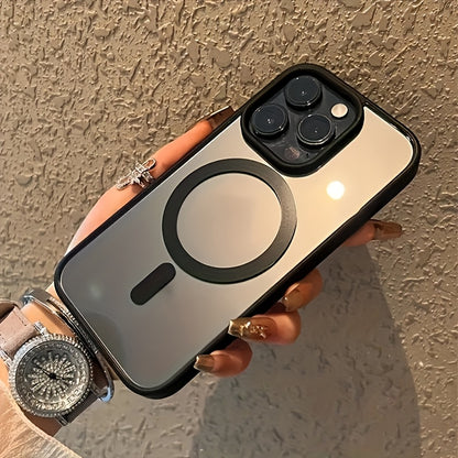 Clear Magnetic Phone Cover Compatible with Iphone Models 16, 15, 14, 13, 12, 11, 7/8/SE2/SE3, Including Mini Versions And Pro Models, Designed to Be Shock-Resistant.