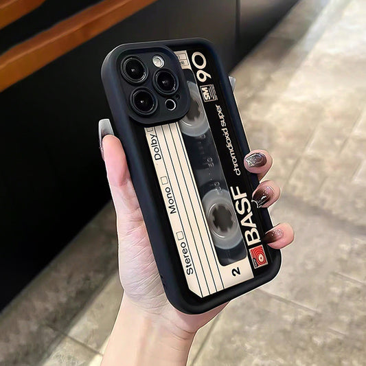 Creative Patterned Black Shockproof Phone Case with Full Coverage for Lenses, Minimalist Design, Suitable for Iphone 16/16 Plus/16 Pro/16 Pro Max, Iphone 15/15 Plus/15 Pro/15 Pro Max, Iphone 14/14 Plus/14 Pro/14 Pro Max, Iphone 13/13 Pro/13 Pro Max, Iphon