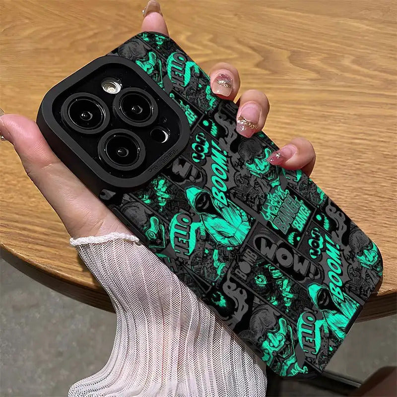 Cartoon Anime Boy Pattern Phone Case for iPhone 15/15Plus/15Pro/15ProMax, iPhone 14/14Plus/14Pro/14ProMax, iPhone 13/13Pro/13ProMax, iPhone 12/12Pro/12ProMax, iPhone 11/11pro/11Pro Max/iPhone 7/8/iPhone x/xs Dirt-resistant and anti-fall with high appearan