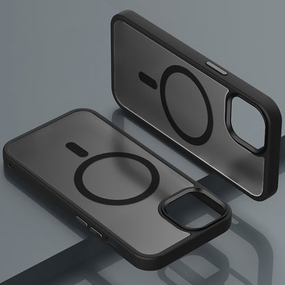 High-end matte skin-touch black mobile phone case suitable for iPhone 16 15 14 13 12 11 Pro Max Plus supports magnetic suction wireless charging matte translucent anti-shock and anti-fall Apple mobile phone case