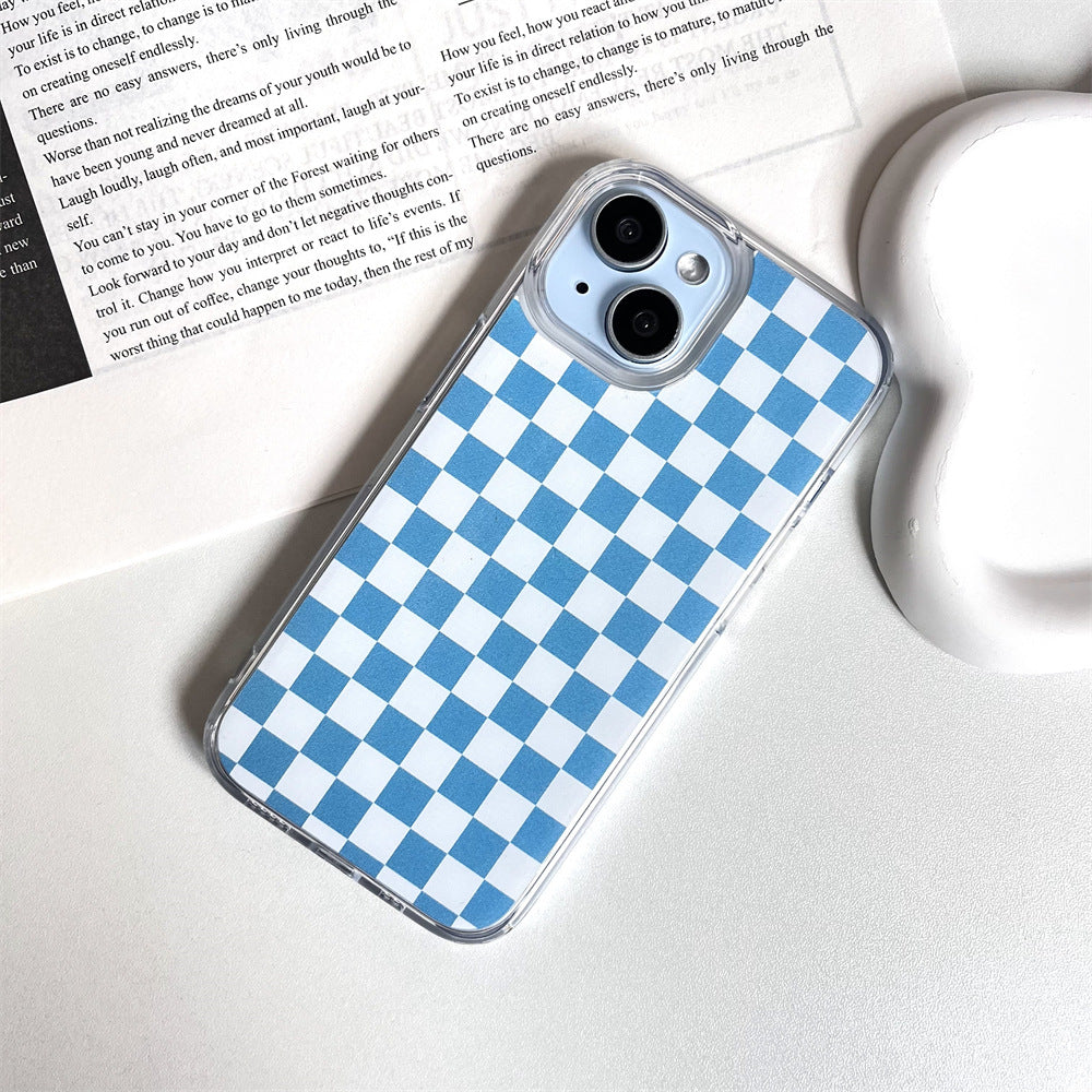 Blue and white checkerboard pattern |   026