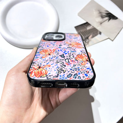 Abstract leopard print flowers | 075