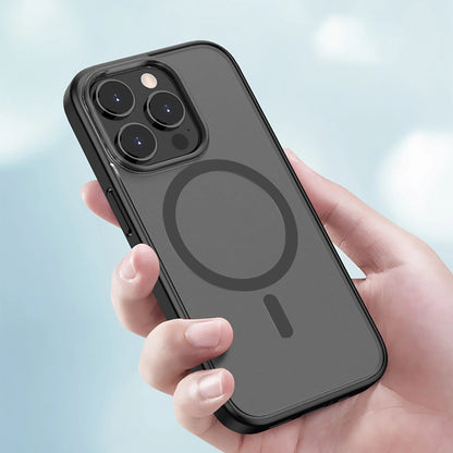 High-end matte skin-touch black mobile phone case suitable for iPhone 16 15 14 13 12 11 Pro Max Plus supports magnetic suction wireless charging matte translucent anti-shock and anti-fall Apple mobile phone case