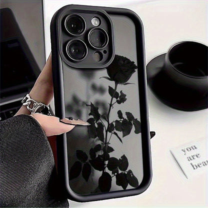 High Bamboo Black Shell Rose Pattern Phone Case Suitable for iPhone 16111213141515 Pro 15 Plus 15 Pro Max 7 Plus 8 Plus XXs Max Xr 11 Pro 12 Pro 13 Pro 14 Pro 11 Pro Max 12 Pro Max 13 Pro Max 14 Pro Max 14 Plus 66s 6 Plus 7816 Pro 16 Plus 16 Pro Max