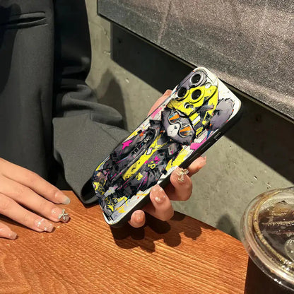 Bear Graphic Protective Phone Case For IPhone 11/12/13/14/12 Pro Max/11 Pro/14 Pro/15/XS Max/X/XR/7/8/8 Plus, Gift For Birthday, Girlfriend, Boyfriend
